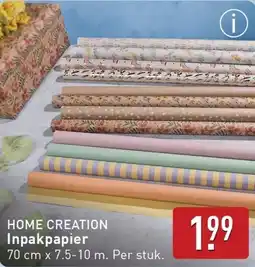 ALDI Home creation Inpakpapier aanbieding
