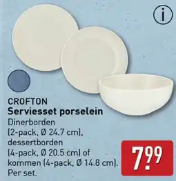 ALDI Crofton Serviesset porselein aanbieding