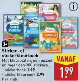 ALDI Sticker of stickerkleurboek aanbieding