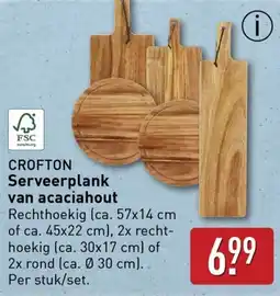 ALDI Crofton serveerplank van acaciahout aanbieding