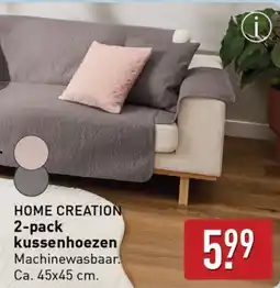ALDI Home creation 2 pack kussenhoezen aanbieding