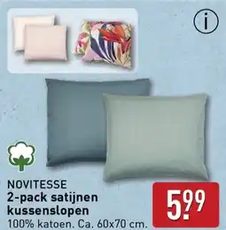 ALDI Novitesse 2 pack satijnen kussenslopen aanbieding