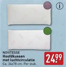 ALDI Novitesse hoofdkussen met luchtcirculatie aanbieding