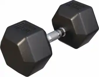Bol.com Gorilla Sports Dumbell - 25 kg - Gietijzer (rubber coating) - Hexagon aanbieding
