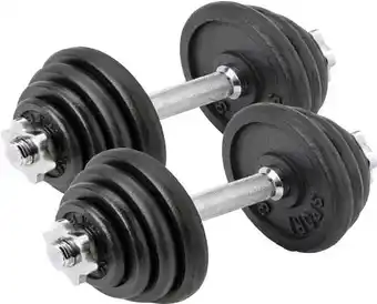 Bol.com Dumbbell set Focus Fitness - Totaal: 30 kg - 2 gewichten van 15 kg aanbieding
