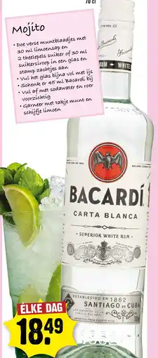 Dirck 3 BACARDI CARTA BLANCA aanbieding