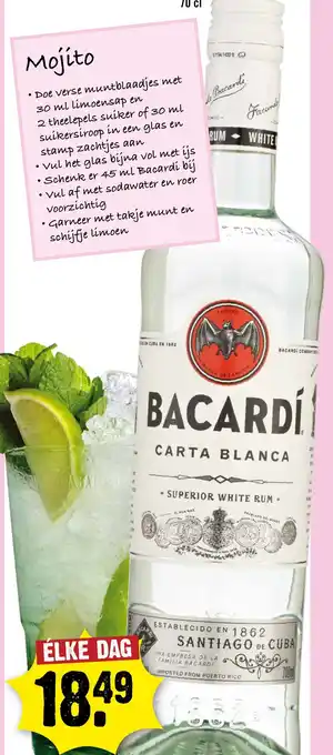 Dirck 3 BACARDI CARTA BLANCA aanbieding
