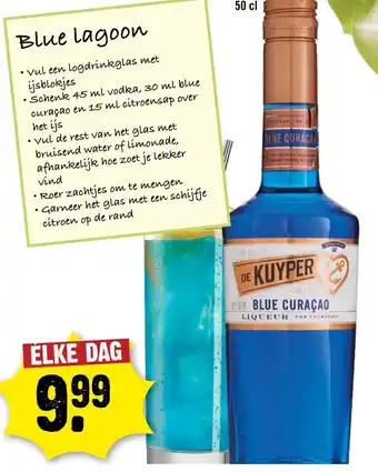 Dirck 3 DE KUYPER BLUE CURACA aanbieding