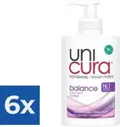 Bol.com Unicura Vloeibare Handzeep Anti Bacterieel Balans 250ml - Voordeelverpakking 6 stuks aanbieding