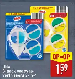 ALDI Una 3-pack vaatwas verfrissers 2 in 1 aanbieding