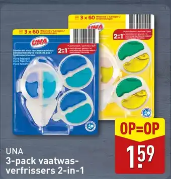 ALDI Una 3-pack vaatwas verfrissers 2 in 1 aanbieding