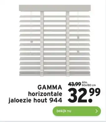 GAMMA GAMMA horizontale jaloezie hout 944 aanbieding