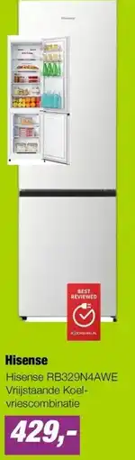 EP Hisense RB329N4AWE Vriijstaande Koel-vriescombinatie aanbieding