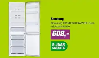 EP Samsung RB34C670DWW/EF Koel-vriescombinatie aanbieding