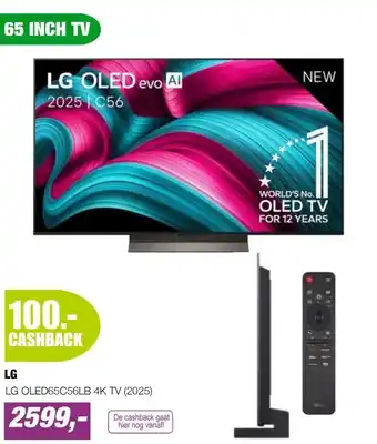 EP LG OLED65C56LB 4K TV (2025) aanbieding