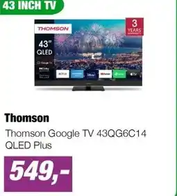 EP Thomson Google TV 43QG6C14 QLED Plus aanbieding