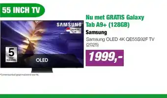 EP Samsung OLED 4K QE55S92F TV (2025) aanbieding