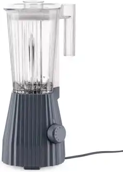Bol.com Alessi Blender Plissé - 5 snelheden + turbostand - grijs - Michele de Lucchi - 1.5 liter - MDL09 G aanbieding