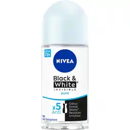 Albert Heijn NIVEA Black & white pure deodorant roller aanbieding