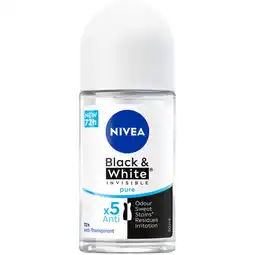 Albert Heijn NIVEA Black & white pure deodorant roller aanbieding