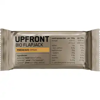 Albert Heijn Upfront Bio flapjack pindakaas smaak aanbieding