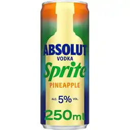 Albert Heijn Absolut Vodka sprite pineapple aanbieding