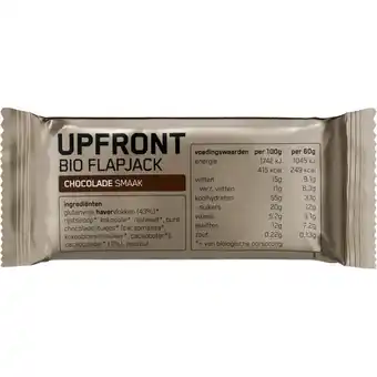 Albert Heijn Upfront Bio flapjack chocolade smaak aanbieding