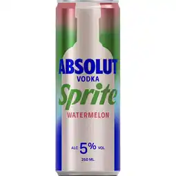 Albert Heijn Absolut Vodka sprite watermelon aanbieding
