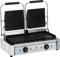 Bol.com Royal Catering Dubbele contactgrill- glad - 2 x 1800 W aanbieding