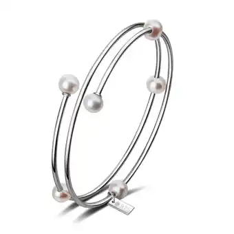 Douglas Ailoria MIDORI Bangle zilver/witte parel aanbieding