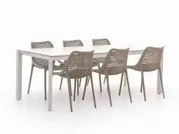 Kees Smit Forza Ripi/Sestino 220cm dining tuinset 7-delig stapelbaar aanbieding