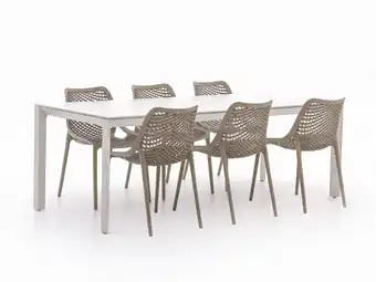 Kees Smit Forza Ripi/Sestino 220cm dining tuinset 7-delig stapelbaar aanbieding