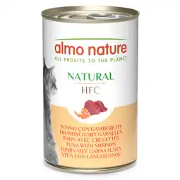 Zooplus 6 x 140 g Almo Nature HFC Kattenvoer - Tonijn & Garnalen aanbieding