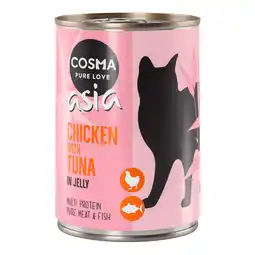 Zooplus 12x400g Kip & Tonijn in Gelei Cosma Asia Kattenvoer nat aanbieding