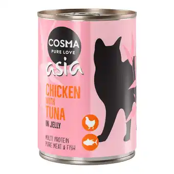 Zooplus 12x400g Kip & Tonijn in Gelei Cosma Asia Kattenvoer nat aanbieding