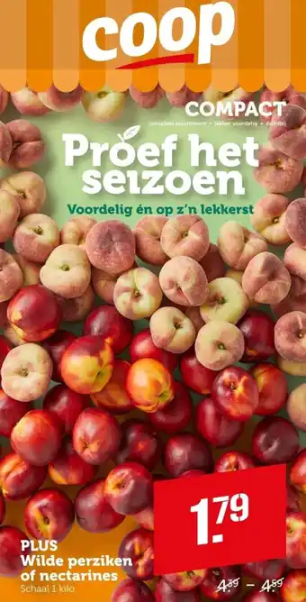Coop PLUS Wilde perziken of nectarines aanbieding