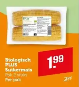 Coop Biologisch PLUS Suikermais aanbieding