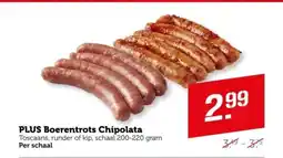 Coop PLUS Boerentrots Chipolata aanbieding
