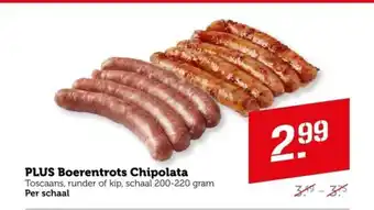 Coop PLUS Boerentrots Chipolata aanbieding
