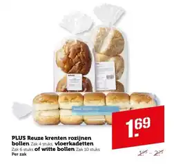 Coop PLUS Reuze krenten rozijnen bollen, vloerkadetten of witte bollen aanbieding