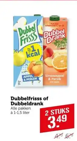 Coop Dubbelfrisss of Dubbeldrank aanbieding
