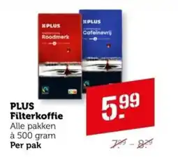 Coop PLUS Filterkoffie aanbieding