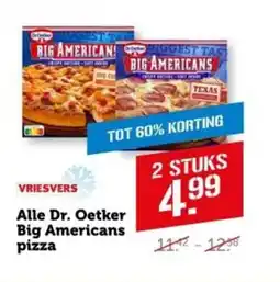 Coop Alle Dr. Oetker Big Americans pizza aanbieding