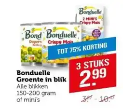 Coop Bonduelle Groente in blik aanbieding