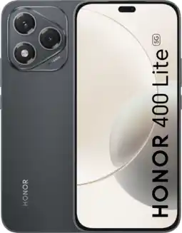 MediaMarkt Honor 400 Lite Zwart + Earbuds X7 Wit - 256 Gb aanbieding