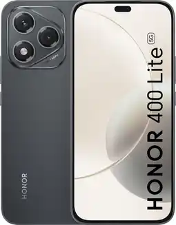 MediaMarkt Honor 400 Lite Zwart + Earbuds X7 Wit - 256 Gb aanbieding