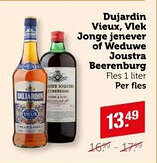 Coop Dujardin Vieux, Vlek Jonge jenever of Weduwe Joustra Beerenburg aanbieding