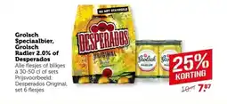 Coop Grolsch Speciaalbier, Radler 2.0% of Desperados aanbieding