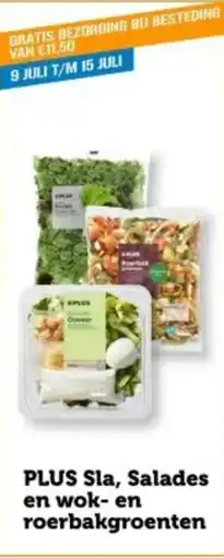 Coop PLUS Sla, Salades en wok en roerbakgroenten aanbieding