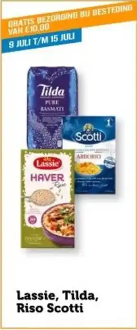 Coop Lassie, Tilda, Riso Scotti aanbieding